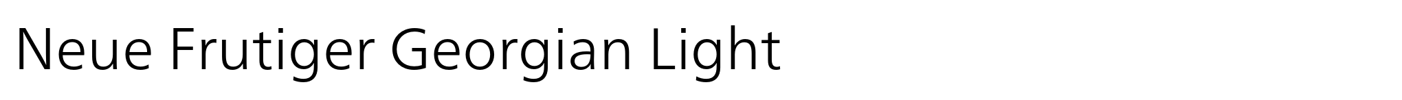 Neue Frutiger Georgian Light image